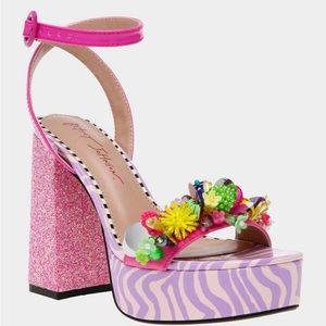 Betsey Johnson Women’s Jorden Beaded Embellished Platform Pump Pink